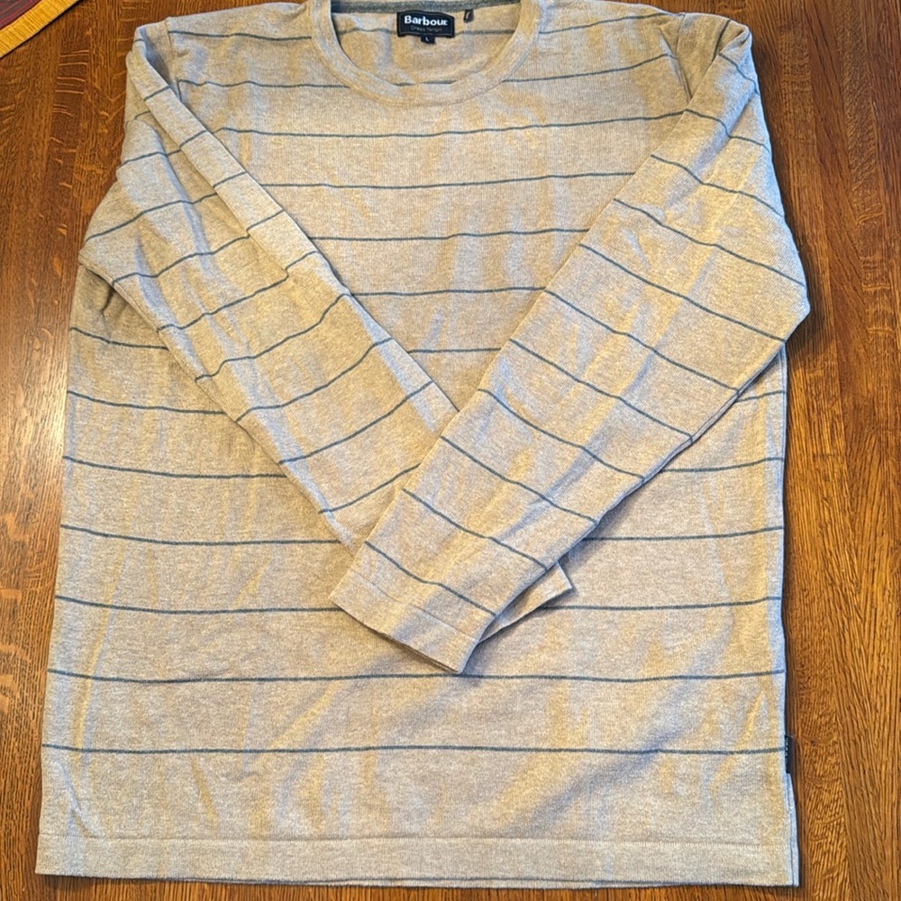 Barbour Cotton Cashmere Striped Crewneck